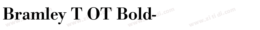 Bramley T OT Bold字体转换